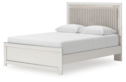 Zuraleus - Upholstered Panel Platform Bed With Roll Slats