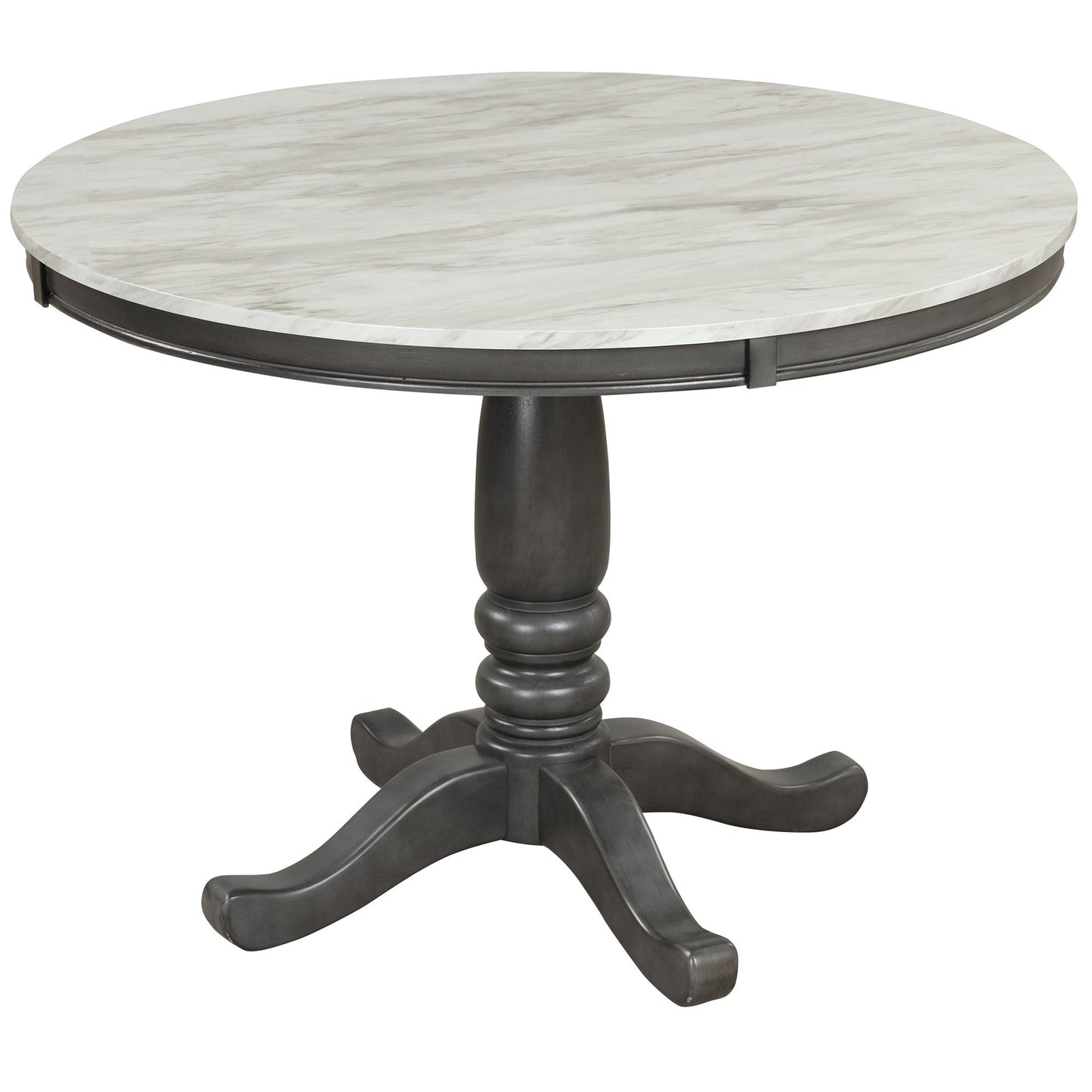 Dining Table - Gray - Faux Marble