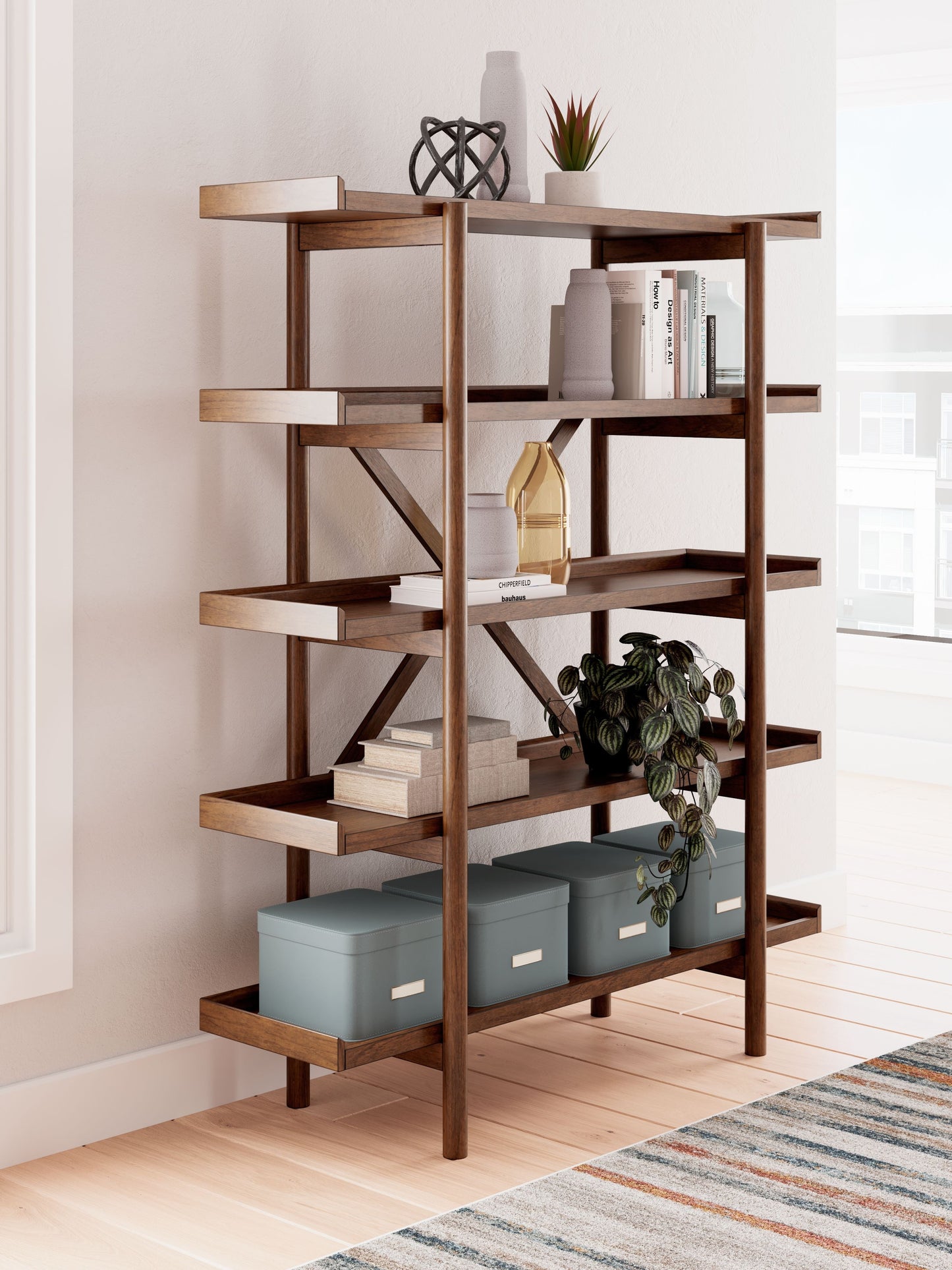 Lyncott - Bookcase - Brown