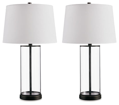 Wilmburgh - Clear / Bronze Finish - Glass Table Lamp (Set of 2)