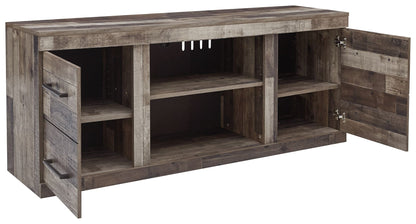 Derekson - LG TV Stand w/Fireplace Option - Multi Gray