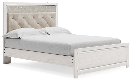 Altyra - Queen Panel Bed With Roll Slats - White