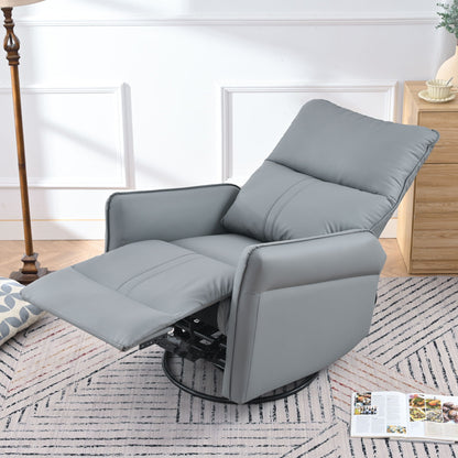 360° Modern Small Rocking Swivel Recliner Chair With Side Pocket