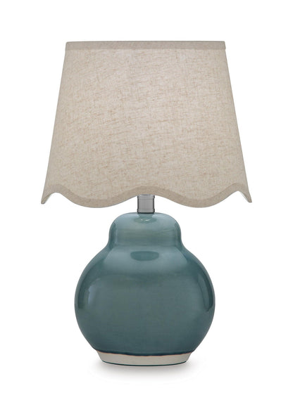 Byronburg - Ceramic Table Lamp - Blue / Beige