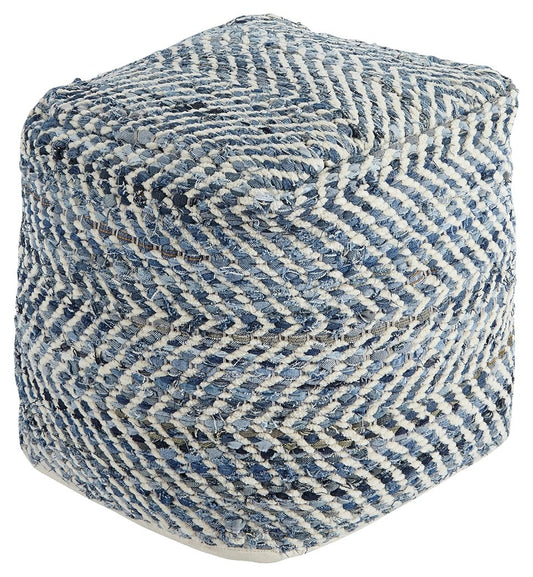 Chevron - Pouf - Blue
