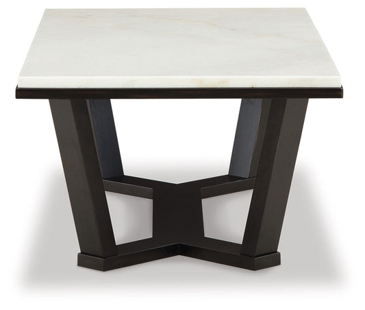 Fostead - Rectangular Cocktail Table - White / Espresso