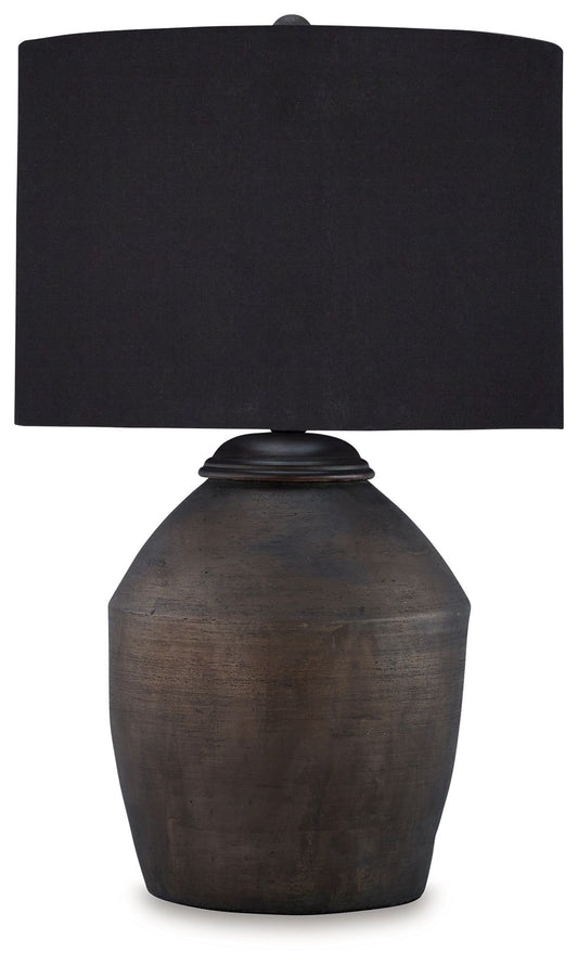 Naareman - Terracotta Table Lamp - Metallic Black