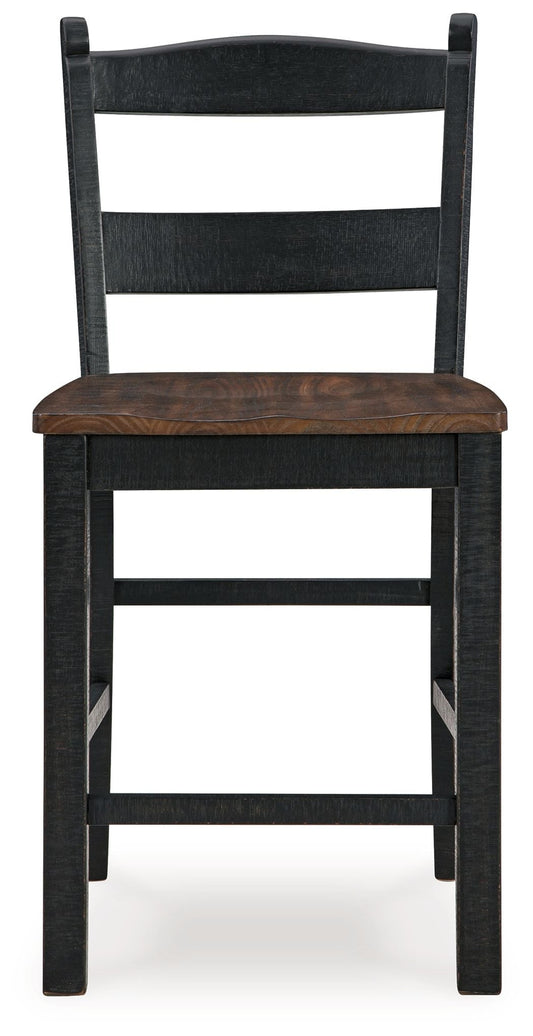 Valebeck - Barstool (Set of 2) - Black / Brown