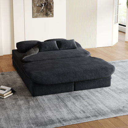 2 In 1 Foldable Sofa Bed With Multi Functional Blanket