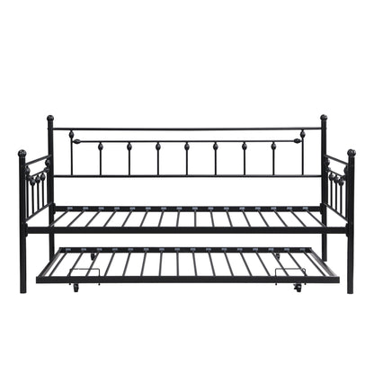 Twin Daybed With Trundle - Black