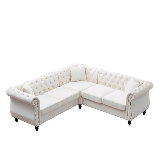 Streamline Modern L-Shaped Corner Sofa