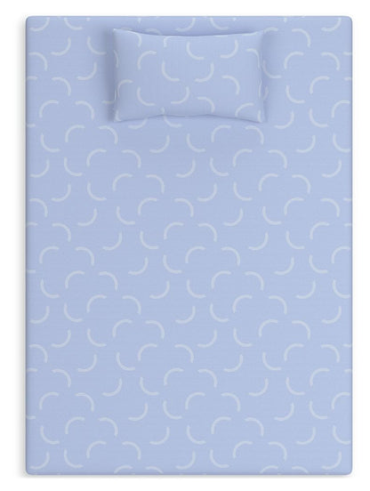 Ikidz Ocean - Mattress Twin size And Pillow Set of 2 - Blue