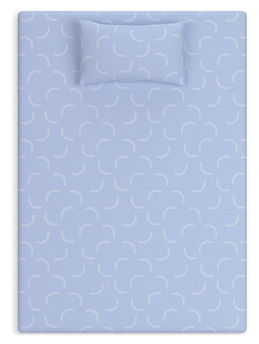 Ikidz Ocean - Mattress Twin size And Pillow Set of 2 - Blue