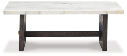 Burkhaus - Rectangular Cocktail Table - White / Dark Brown