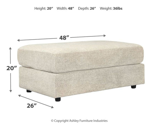 Soletren - Oversized Accent Ottoman - Stone