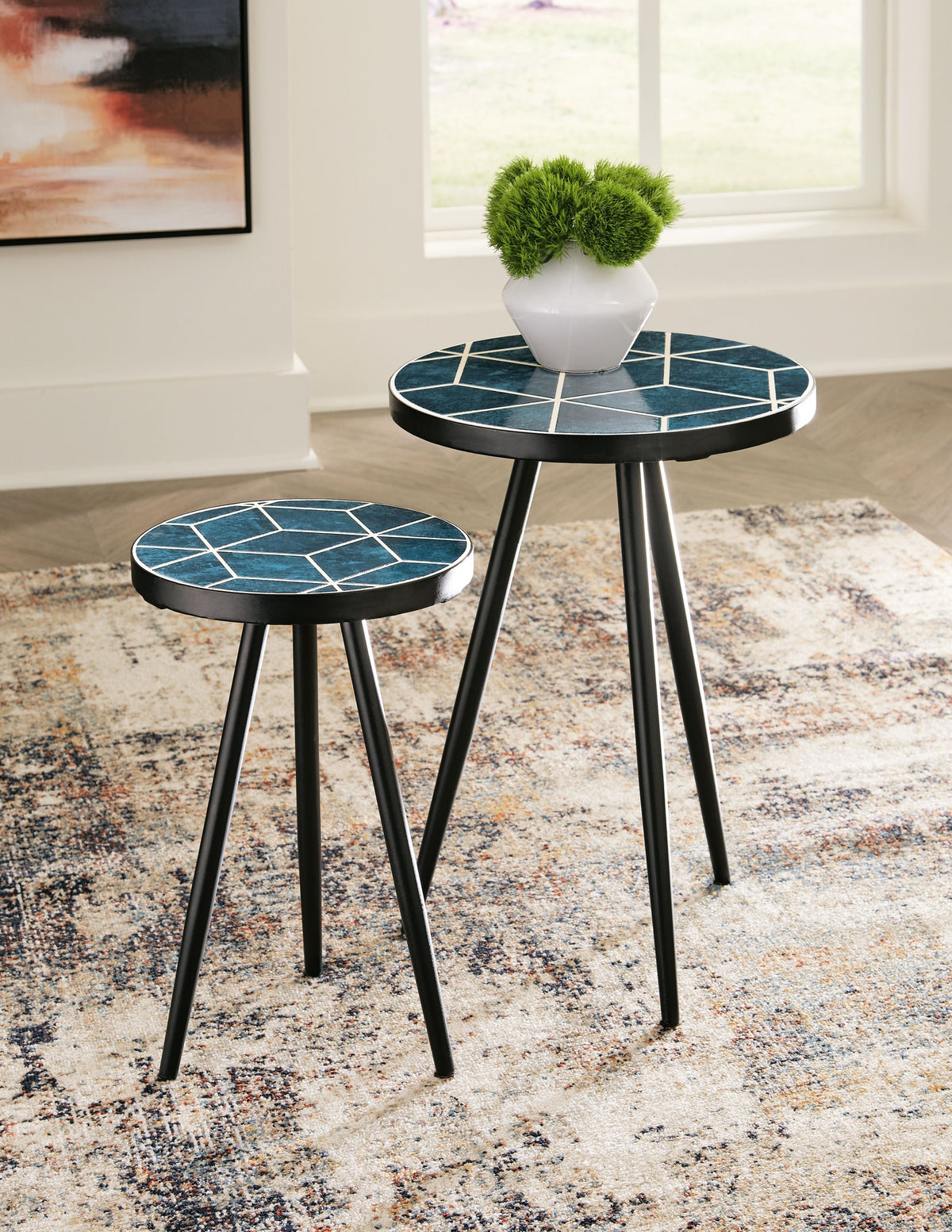 Clairbelle - Accent Table (Set of 2) - Teal
