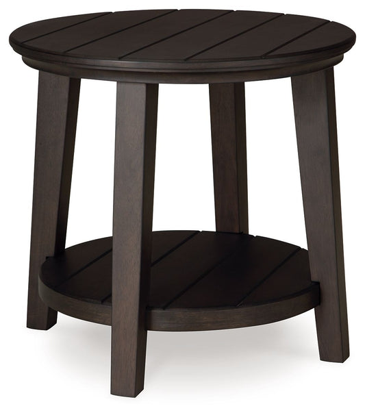 Celamar - Dark Brown - Round End Table