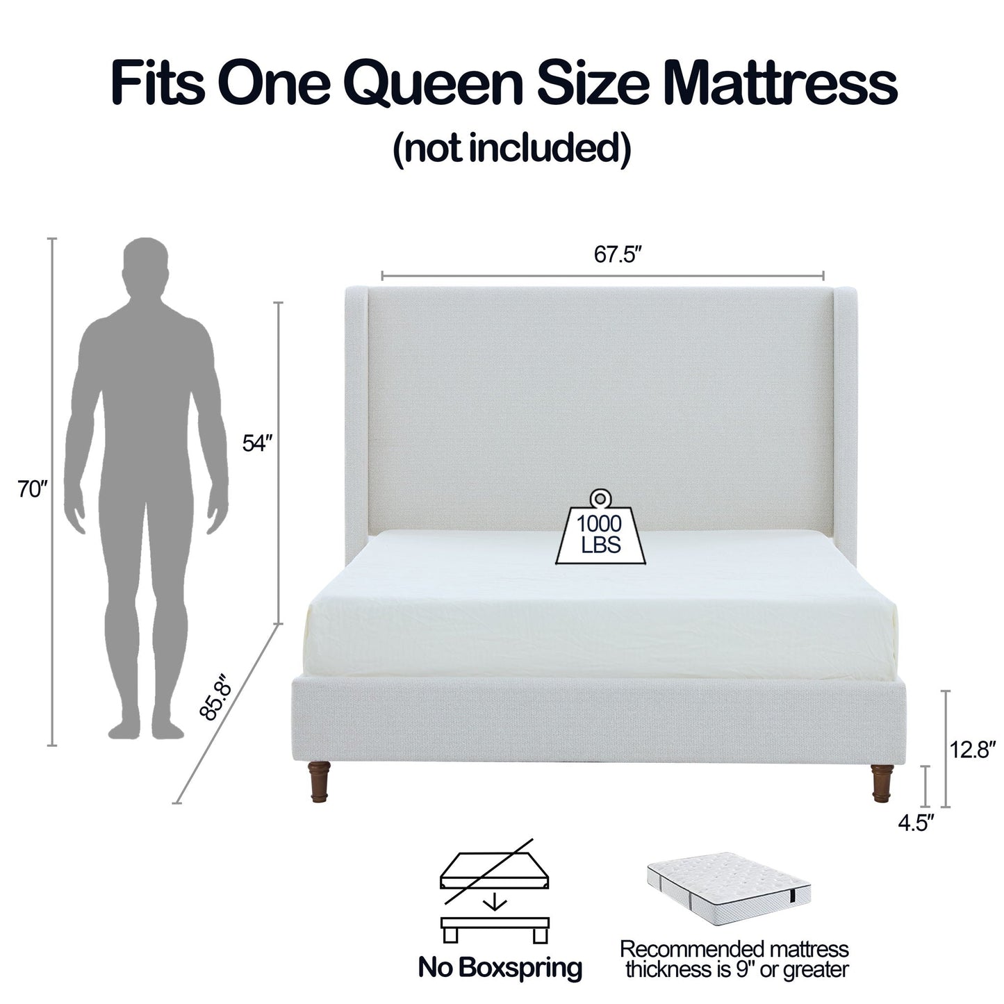 Harper - Tall Headboard Upholstered Bed With Elegant Simplicity