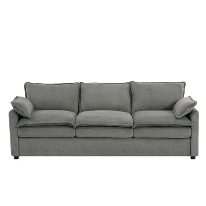 Modern 3 Seater Sofa With Side Storage Pockets For Living Room