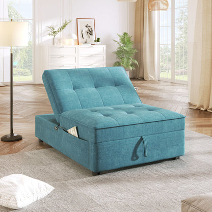 4 In 1 Sofa Bed, Multi Function Folding Ottoman Bed With Storage Pocket And USB Port For Small Room Apartment