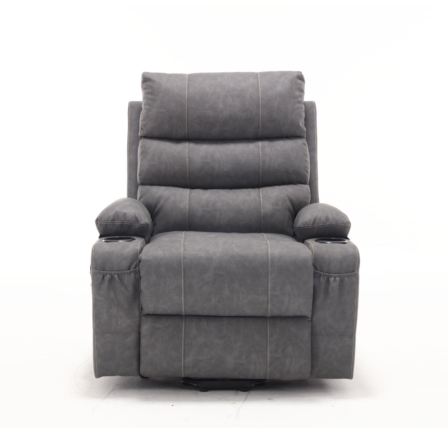 Large Size Electric Power Lift Recliner Chair Sofa With 8 Point Vibration Massage And Lumbar Heat