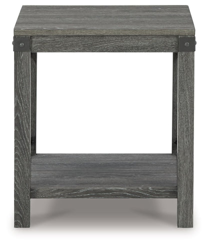 Freedan - Square End Table - Grayish Brown