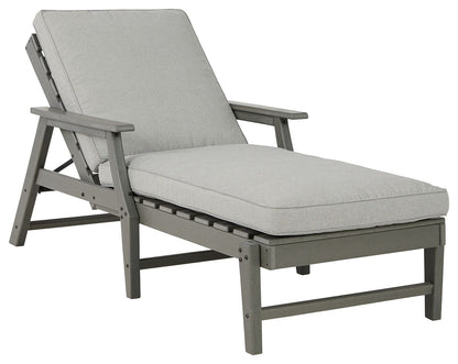 Visola - Chaise Lounge with Cushion - Gray