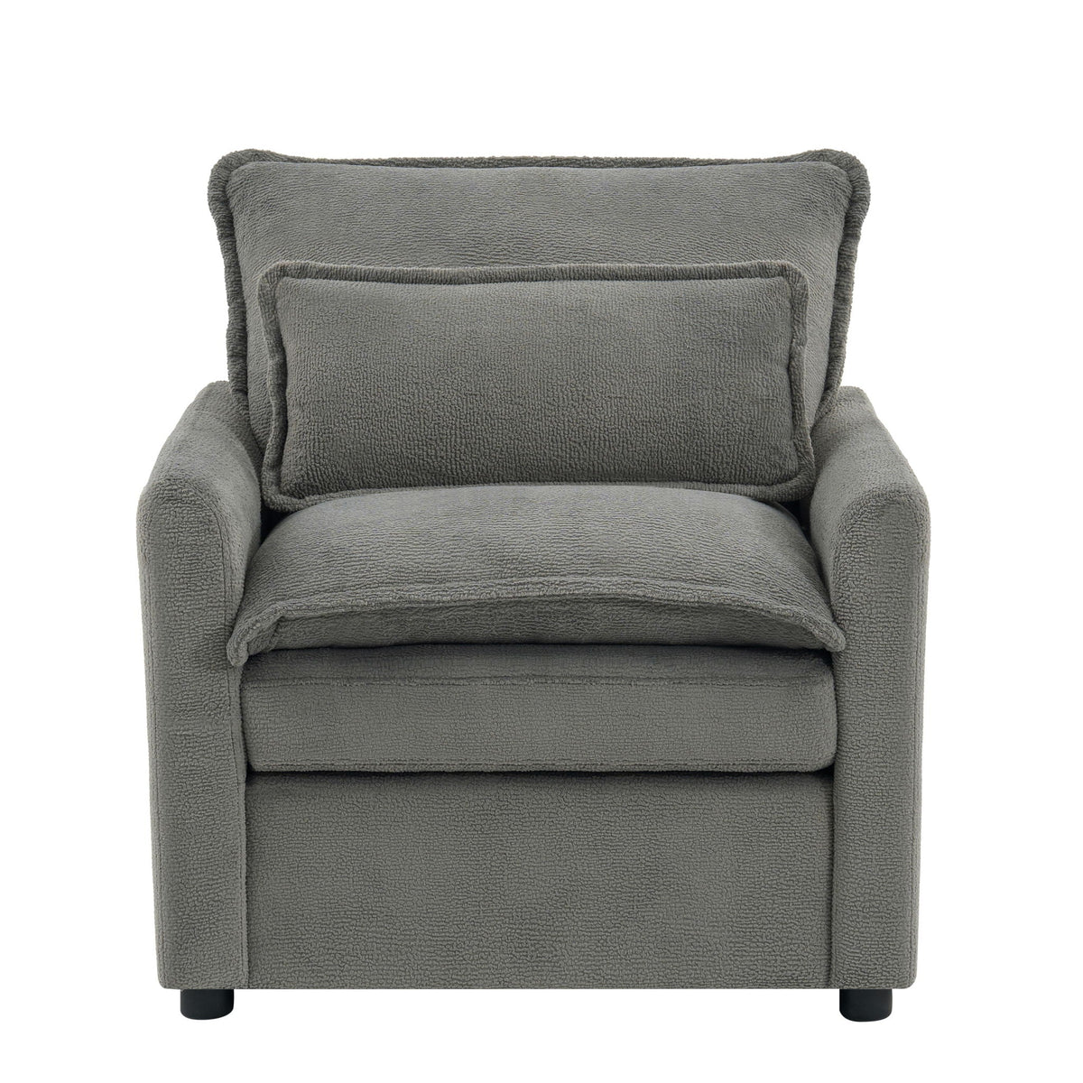 Modern Single Seat Accent Chair With Side Storage Pockets