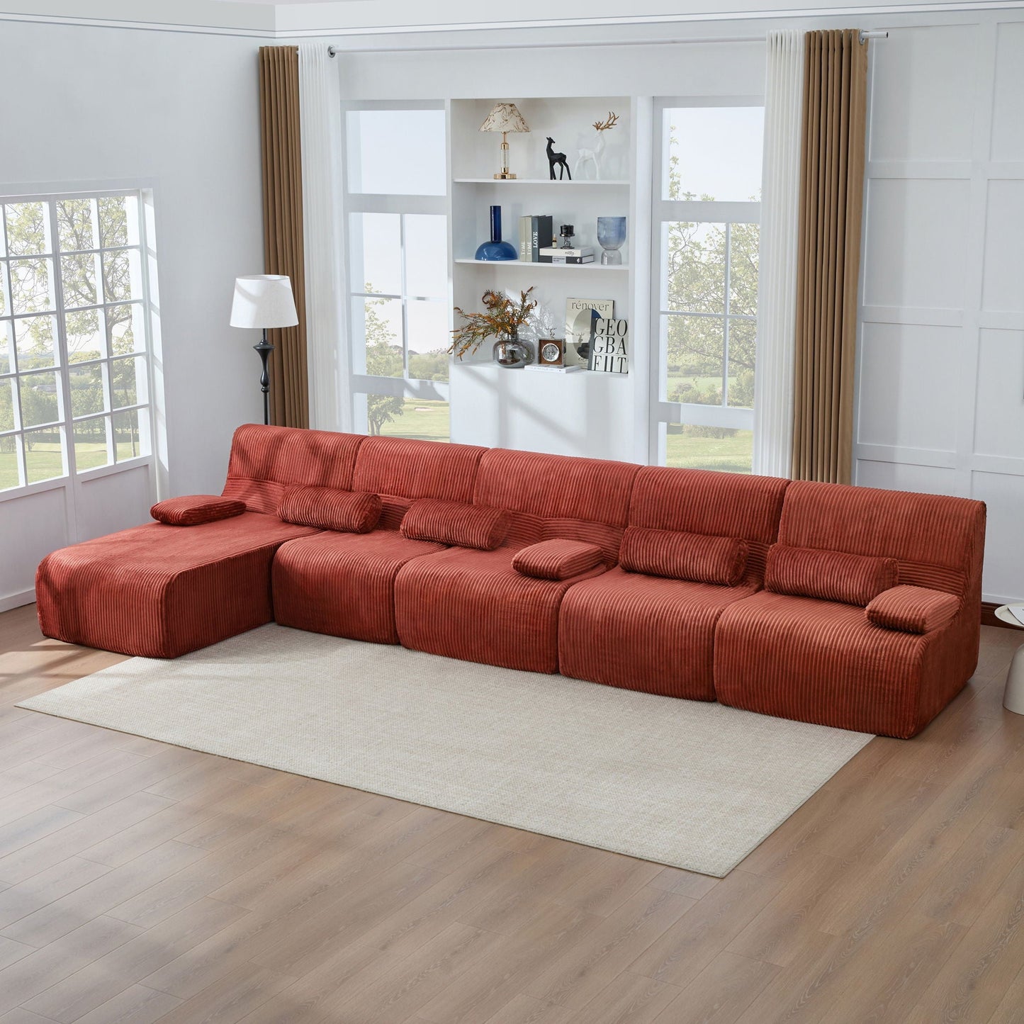 Oversized Sectional Sofa, Living Room Seating With Modular Design