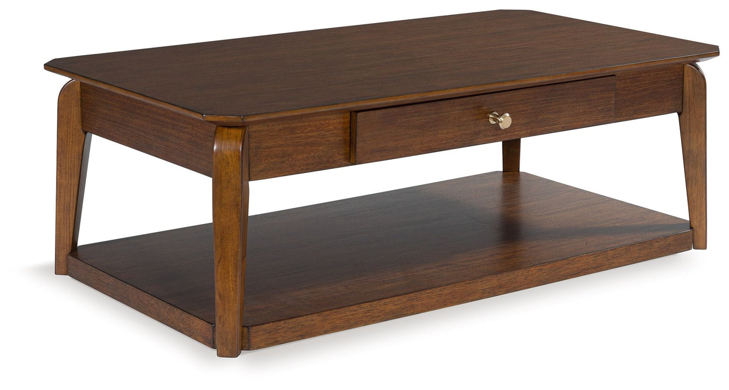 Trenmour - Rectangular Cocktail Table - Medium Brown