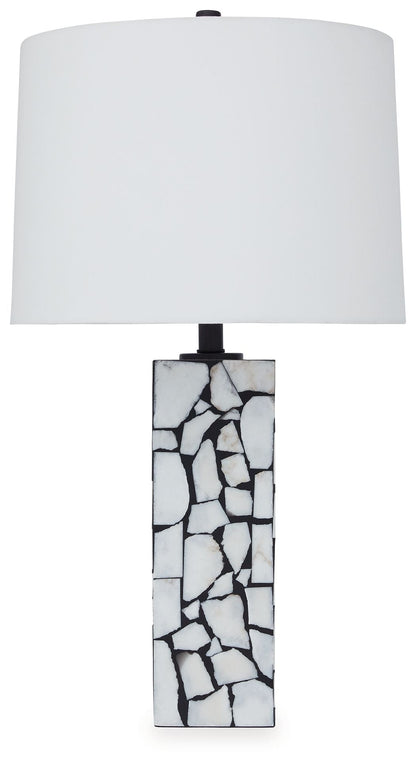 Macaria - Marble Table Lamp - White / Black