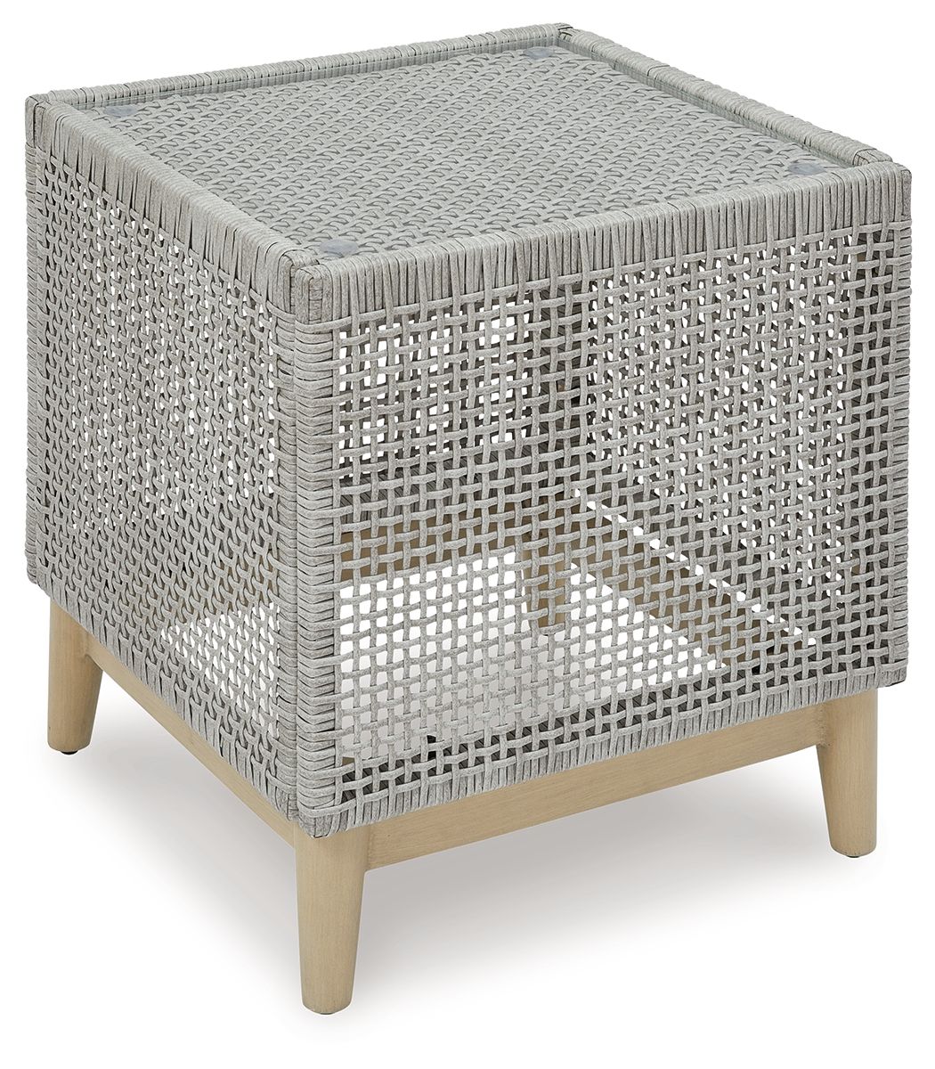 Seton Creek - Square End Table - Gray