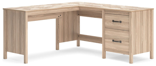 Battelle - 60" Home Office Desk With Return - Tan