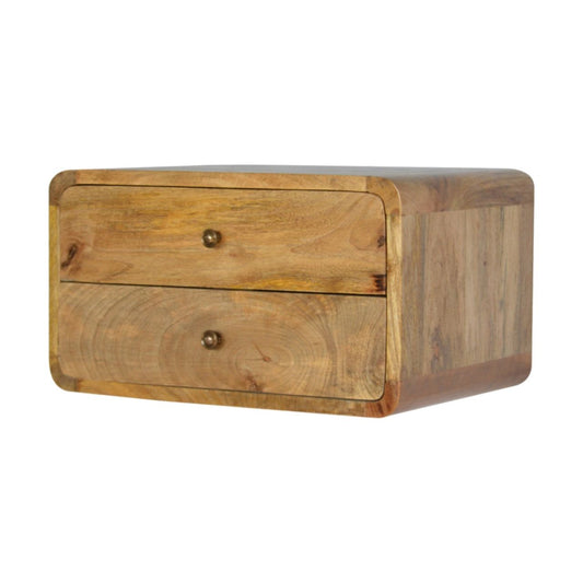 2 Drawer Floating Nightstand - Oak