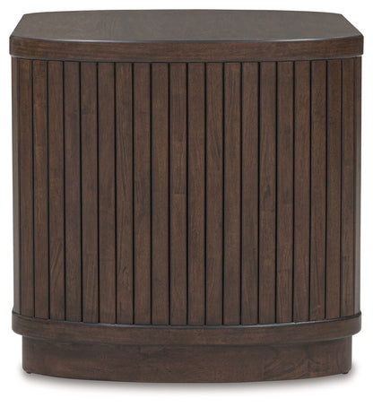 Korestone - Square End Table - Dark Brown