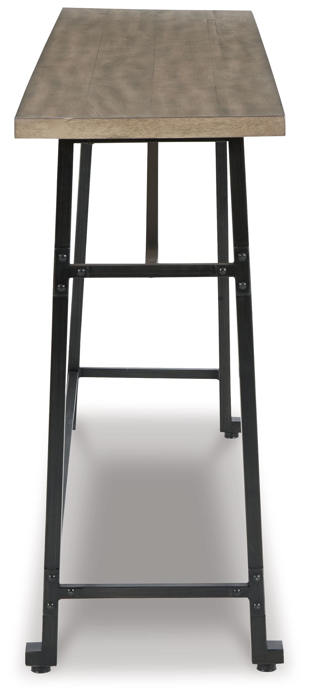 Lesterton - Long Counter Table - Light Brown / Black