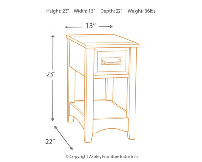 Breegin - Brown - Chair Side End Table - Medium