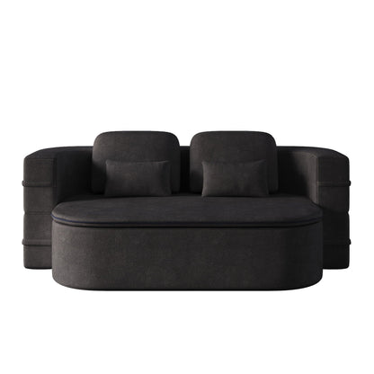 2 In 1 Foldable Sofa Bed With Multi Functional Blanket, Floor Lounge Sofa