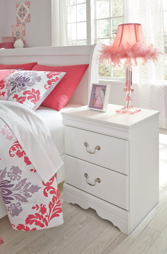 Anarasia - Two Drawer Night Stand - White