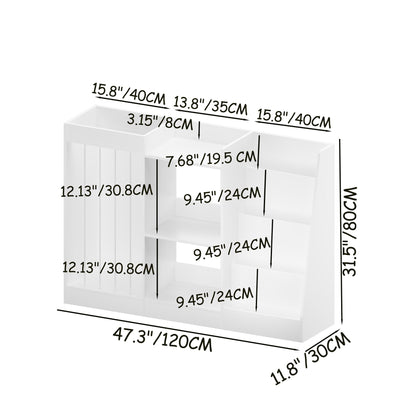 Bookshelf And Toy Storage, 3 Tier Montessori Bookcase With Stuffed Animal Organizer - White
