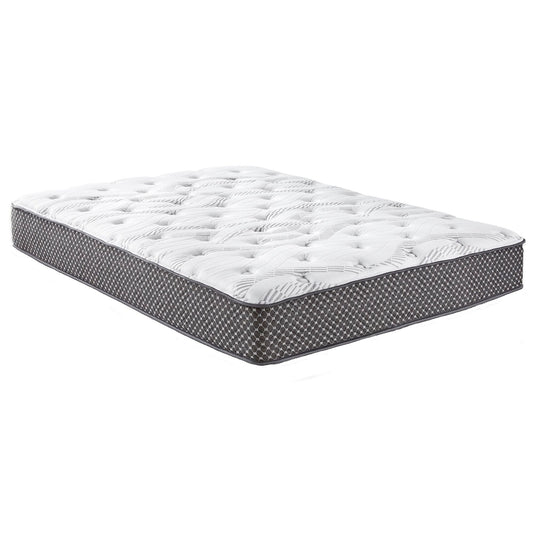 10" King Quilted Hybrid Mattress, Medium Firm - Black / White