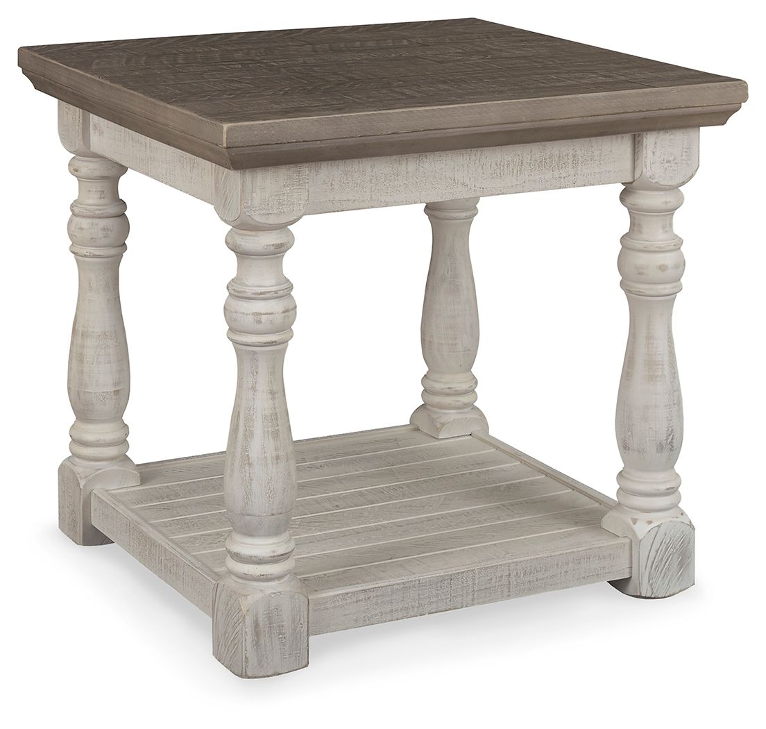 Havalance - Rectangular End Table - Gray / White