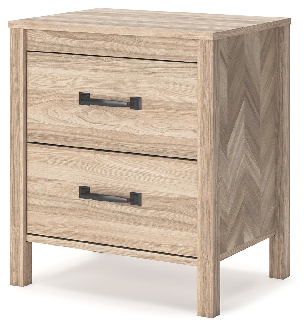 Battelle - Two Drawer Night Stand - Tan
