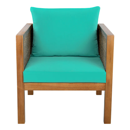 2 Piece Outdoor Armchair Set With Cushion