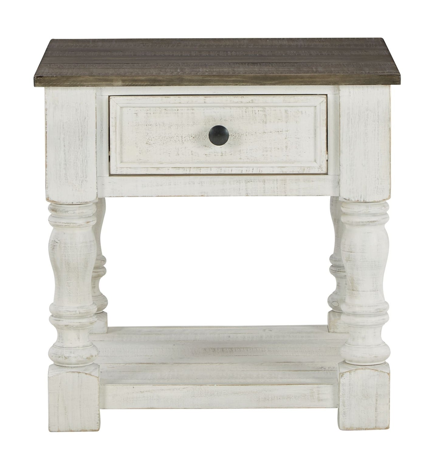 Havalance - Square End Table - White / Gray