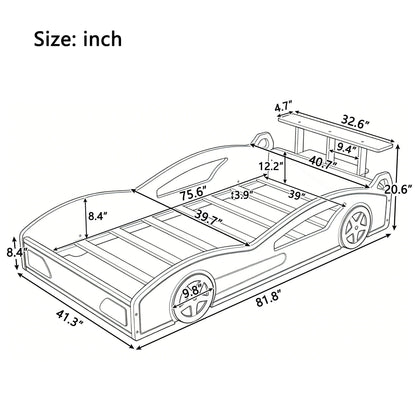 Race Car Platform Bed & Wheels
