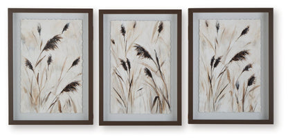 Honslow - Wall Art Set (Set of 3) - Brown / Black / White