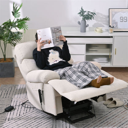 Oversized Power Lift Recliner Chai With Remote Control, Side Pocket, Spacious Seat