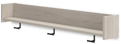 Socalle - Wall Mounted Coat Rack w/Shelf - Light Natural