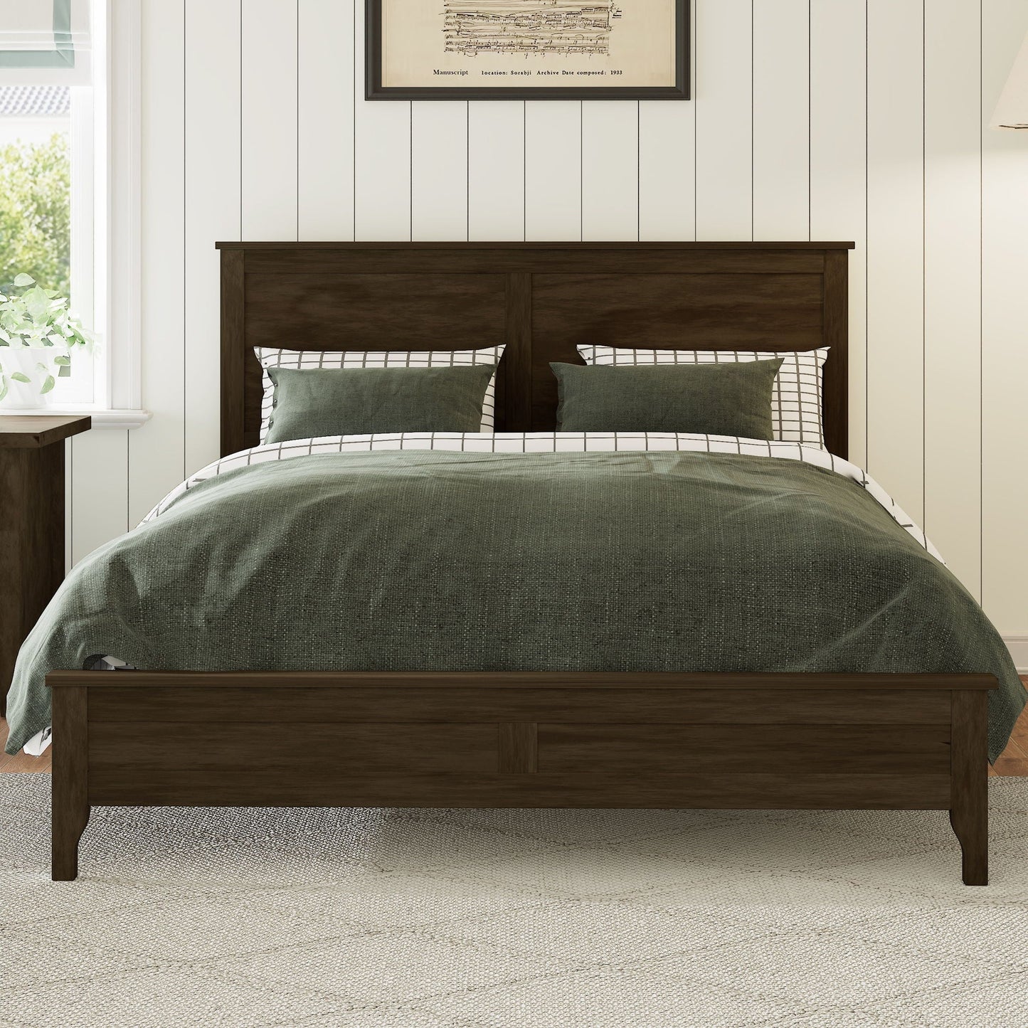 Modern Solid Wood Platform Bed